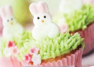 Bunny Cupcakes Candle