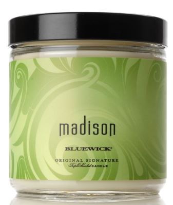 Madison bluewick candle