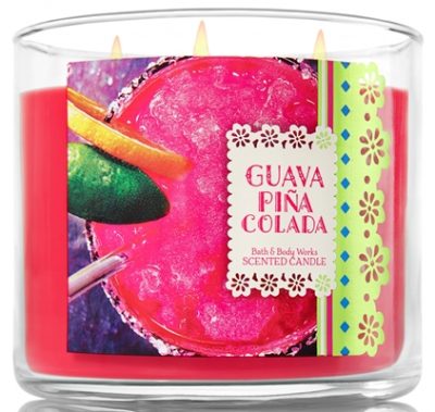 guava pink colada candle