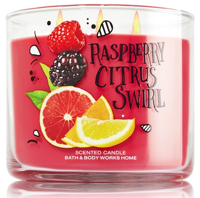 Raspberry citrus swirl candle