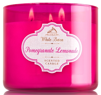 Pomegranate lemonade white barn candle