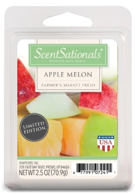 Cucumber Melon Scented Wax Melts, ScentSationals, 2.5 oz (1-Pack