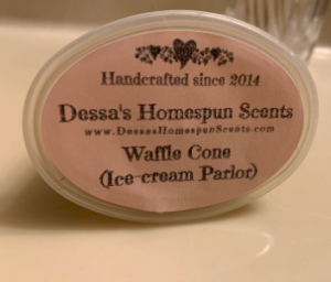 Strong Wax Melt Dessa's Homespun Scents Waffle Cone Ice Cream Parlor