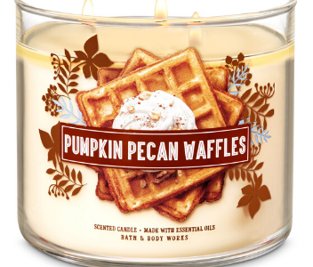 super strong candle pumpkin pecan waffles from bath & body works