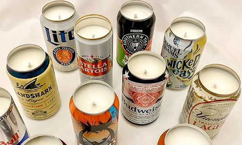 Beer Can Candles from Burn Brothers Candle Co