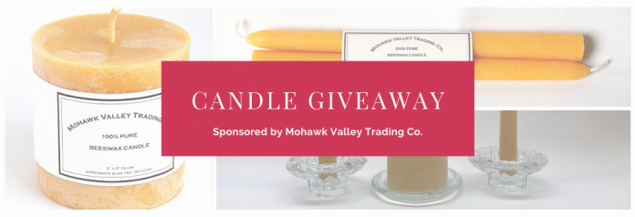 beeswax candle giveaway January 2020