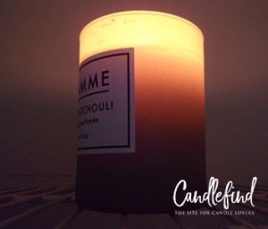 Pure Patchouli Flamme Candle Company burning candle