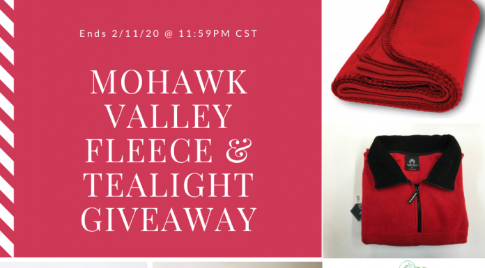 mohawk valley fleece blanket, fleece jacket, and tealight candle giveaway