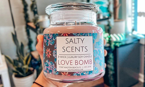 Salty Scents Candle Co. Love Bomb Candle