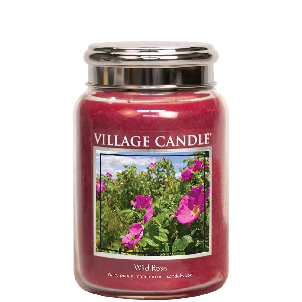 floral scented candle Wild Rose from Village Candle