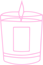 pink candle icon
