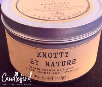 A Mandatory Activity Knotty By Nature Candle