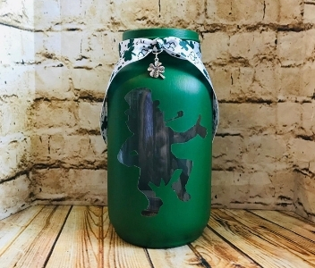 Shamrock Mason Jar from DMK Creations