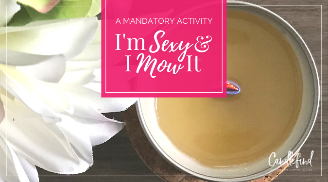 A Mandatory Activity I'm Sexy & I Mow It Candle