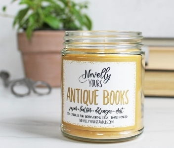 Novelly Yours Antique Books Candle