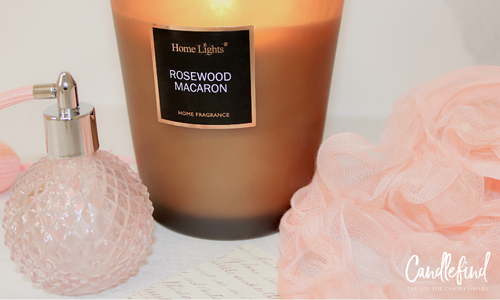HomeLights Rosewood Macaron Candle