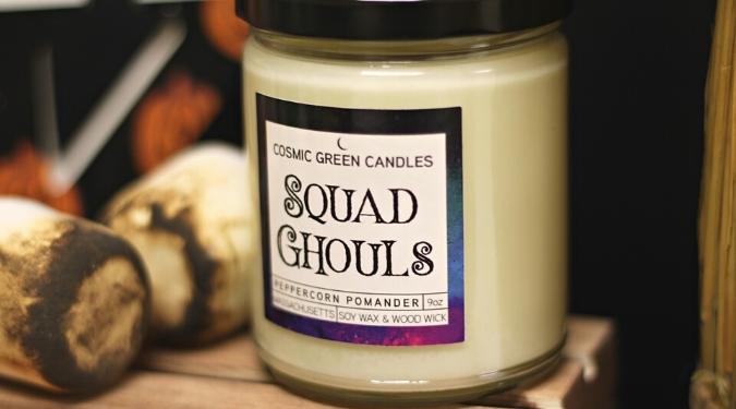 Cosmic Green Candles in Candlefind October Subscription Boxes