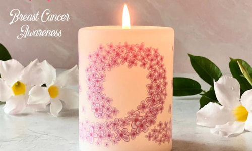 Lucid Floral Ribbon Candle