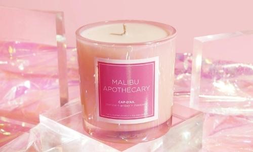 Malibu Apothecary Iridescent Pink Candle