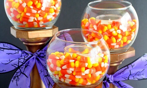 Candy Corn Candle Holders DIY