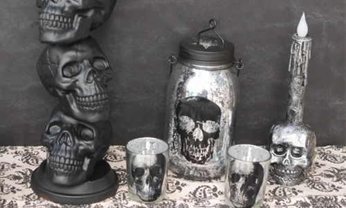 Painted Halloween Candles DIY