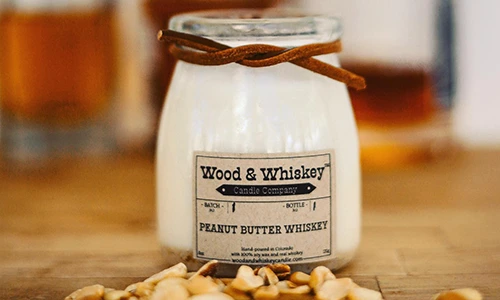 Wood & Whiskey Candle Co. Peanut Butter Whiskey Candle