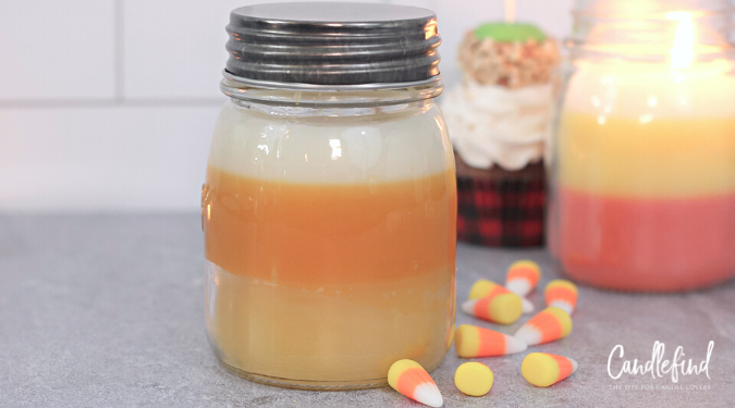 Candlefind Easy Candy Corn Candle DIY