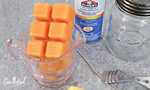 Easy Candy Corn Candle DIY Step 4