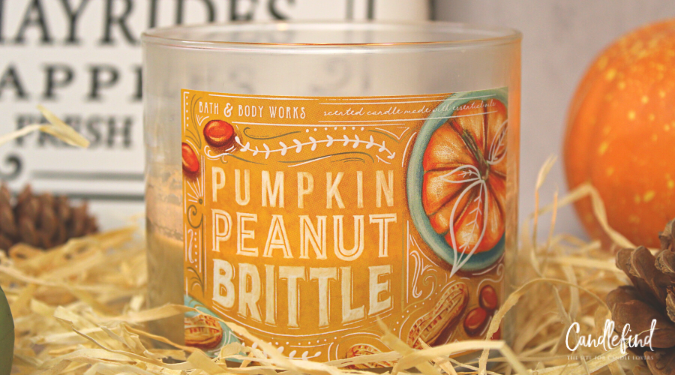 Pumpkin Peanut Brittle, Bath & Body Works Candle Candlefind Review
