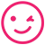 pink winking emoji icon