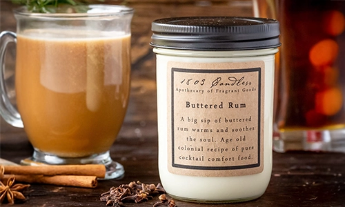 1803 Candles Buttered Rum Candle 1803 Candles Buttered Rum Candle