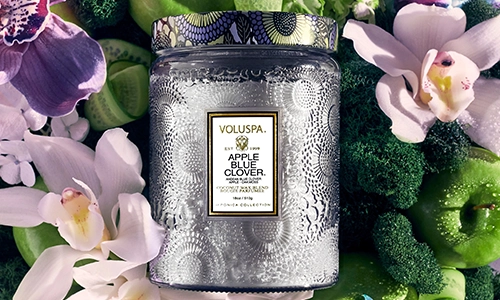 Voluspa Apple Blue Clover Candle Voluspa Apple Blue Clover Candle