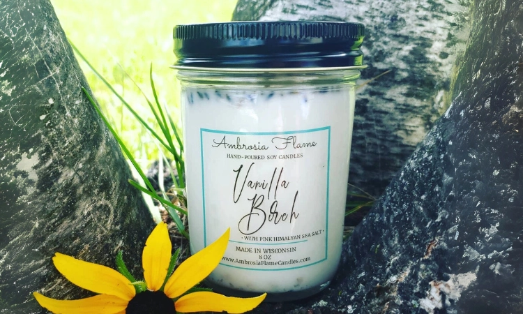Ambrosia Flame Vanilla Birch Candle