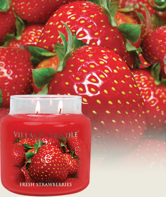 Village Candles Fresh Strawberries scented candle review